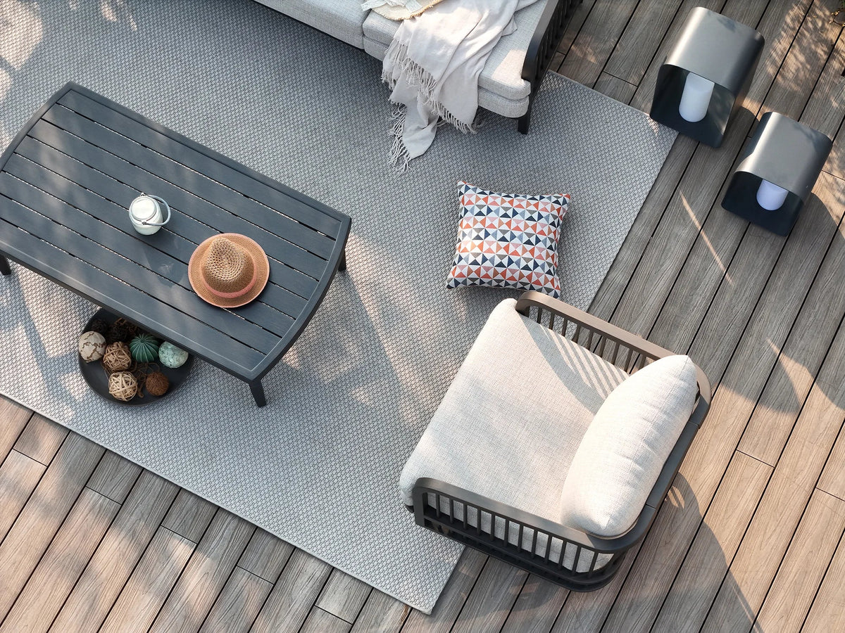 Asheville 4-Piece Aluminum Outdoor Swivel Seating Set