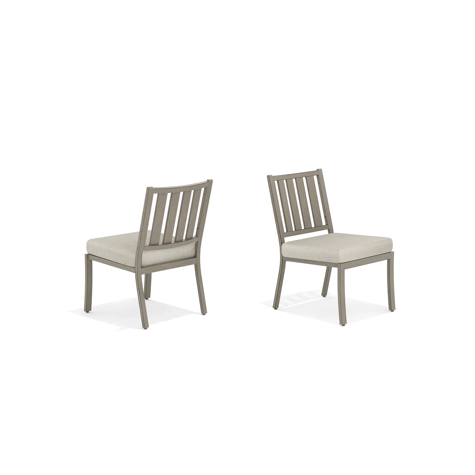 PEAKHOME Azur Outdoor Dining Armless Chairs With Sunbrella Cushions