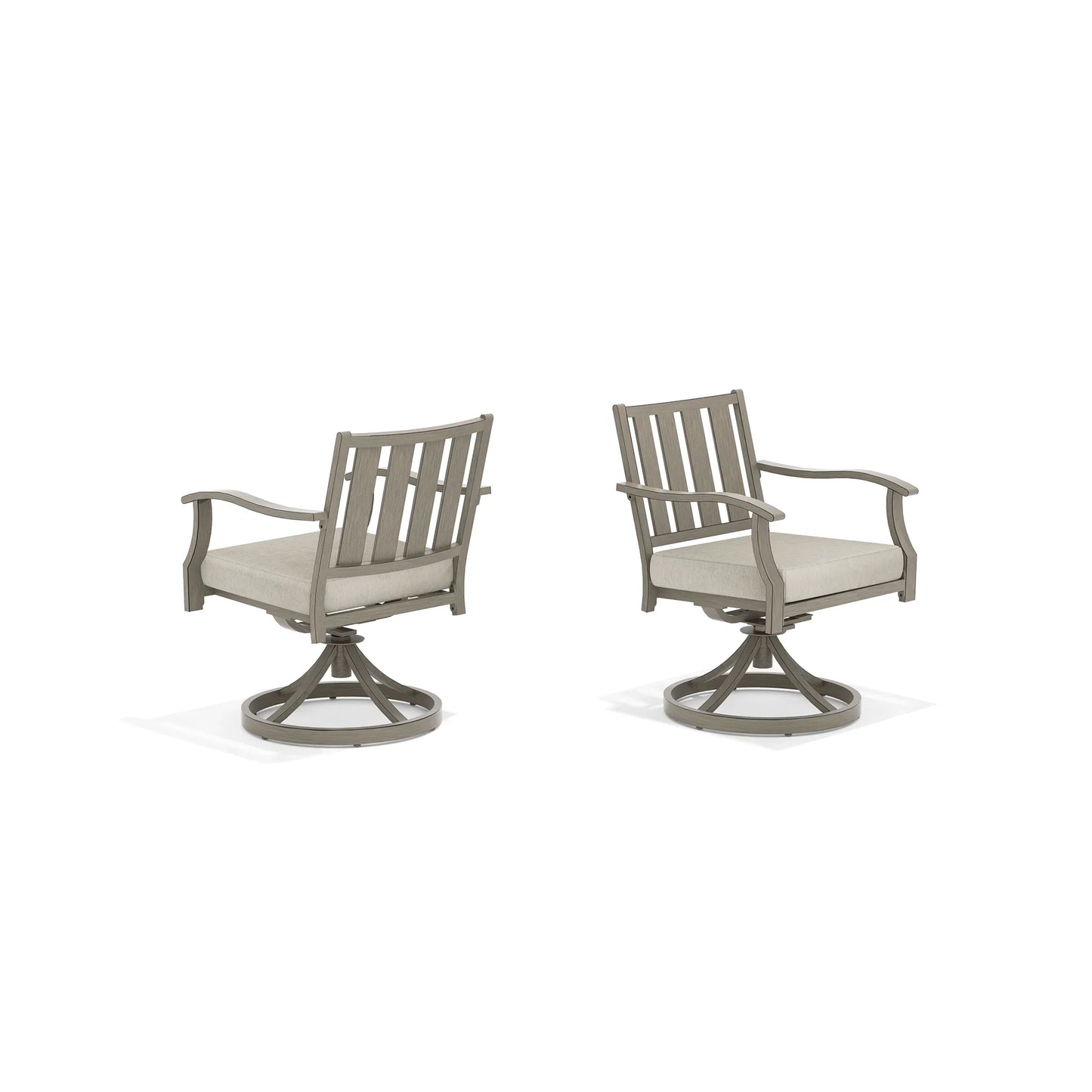 PEAKHOME Azur Patio Swivel Dining Chair with Sunbrella® Cushions