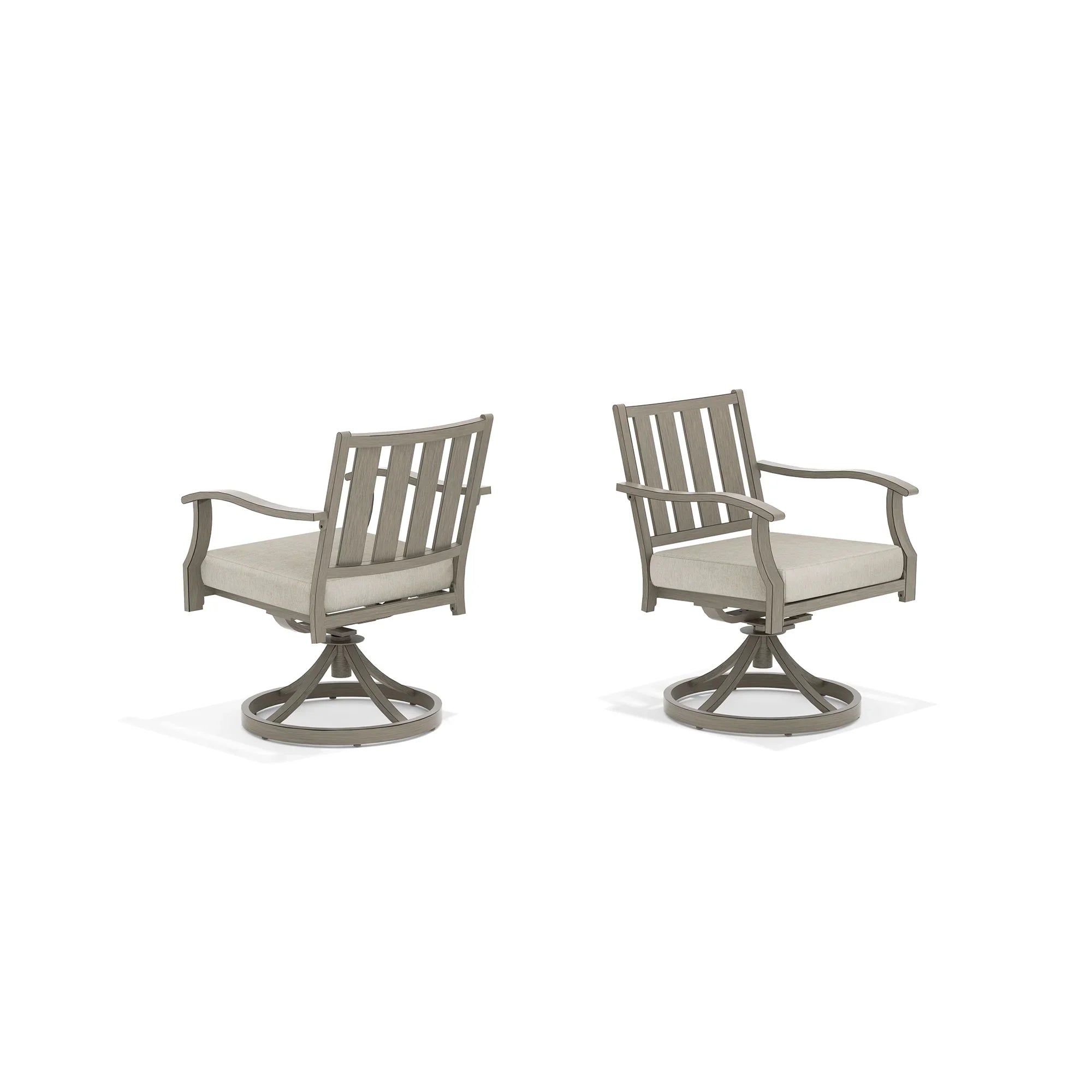 PEAKHOME Azur Patio Swivel Dining Chair with Sunbrella® Cushions