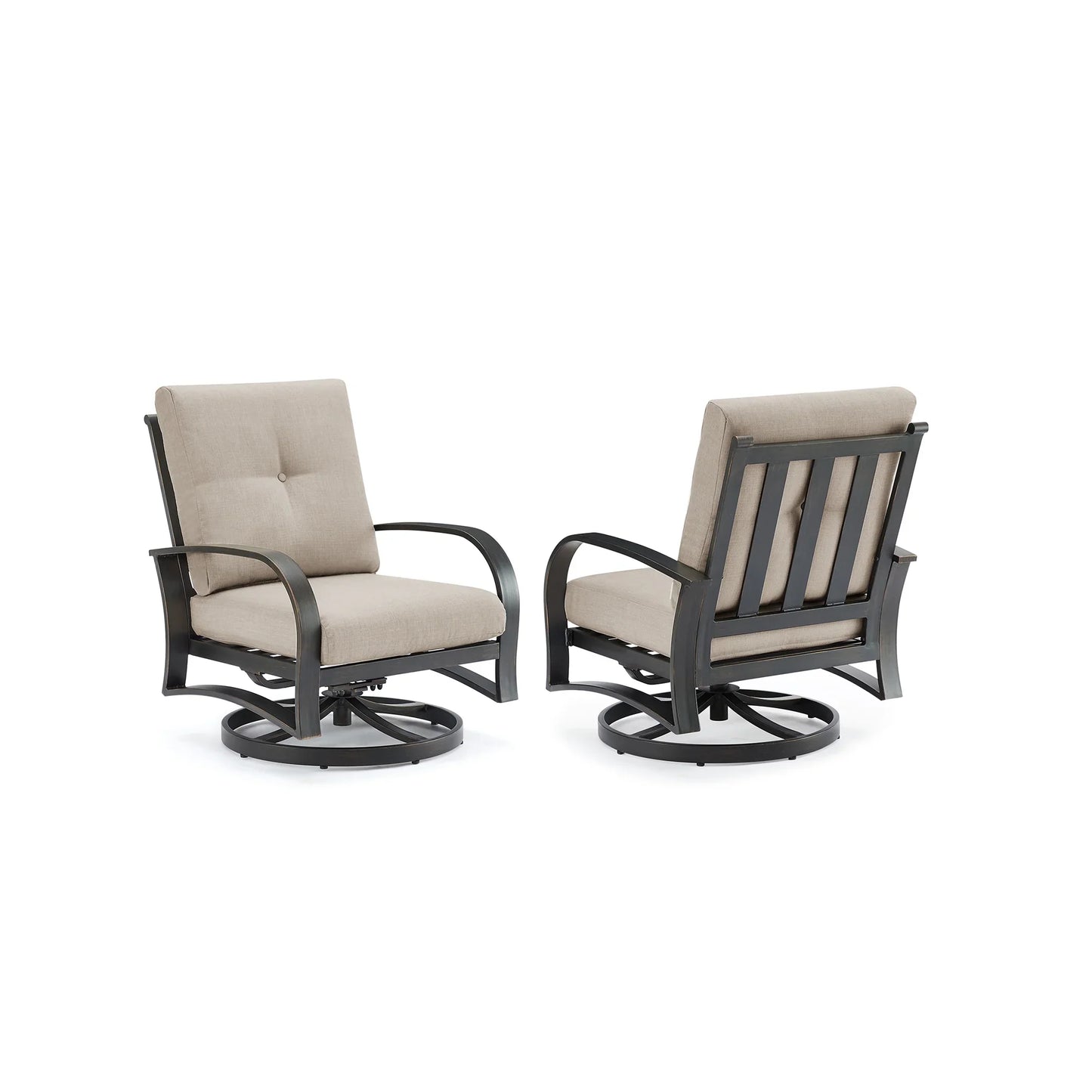 Chamber 4 Pieces Aluminum Patio Conversation Sofa Sets with Sunbrella® Cushions
