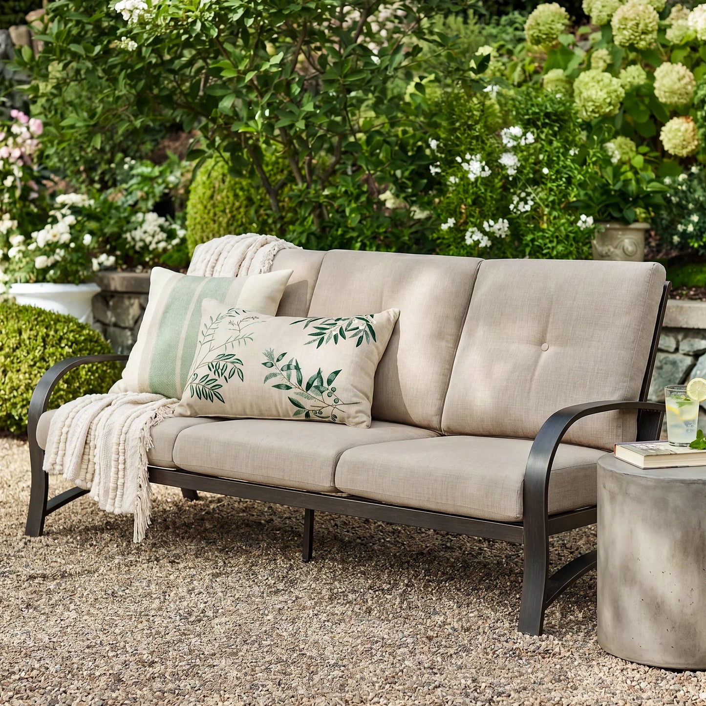 Chamber 5 Pieces Aluminum Patio Sofa Sets with Sunbrella® Cushions
