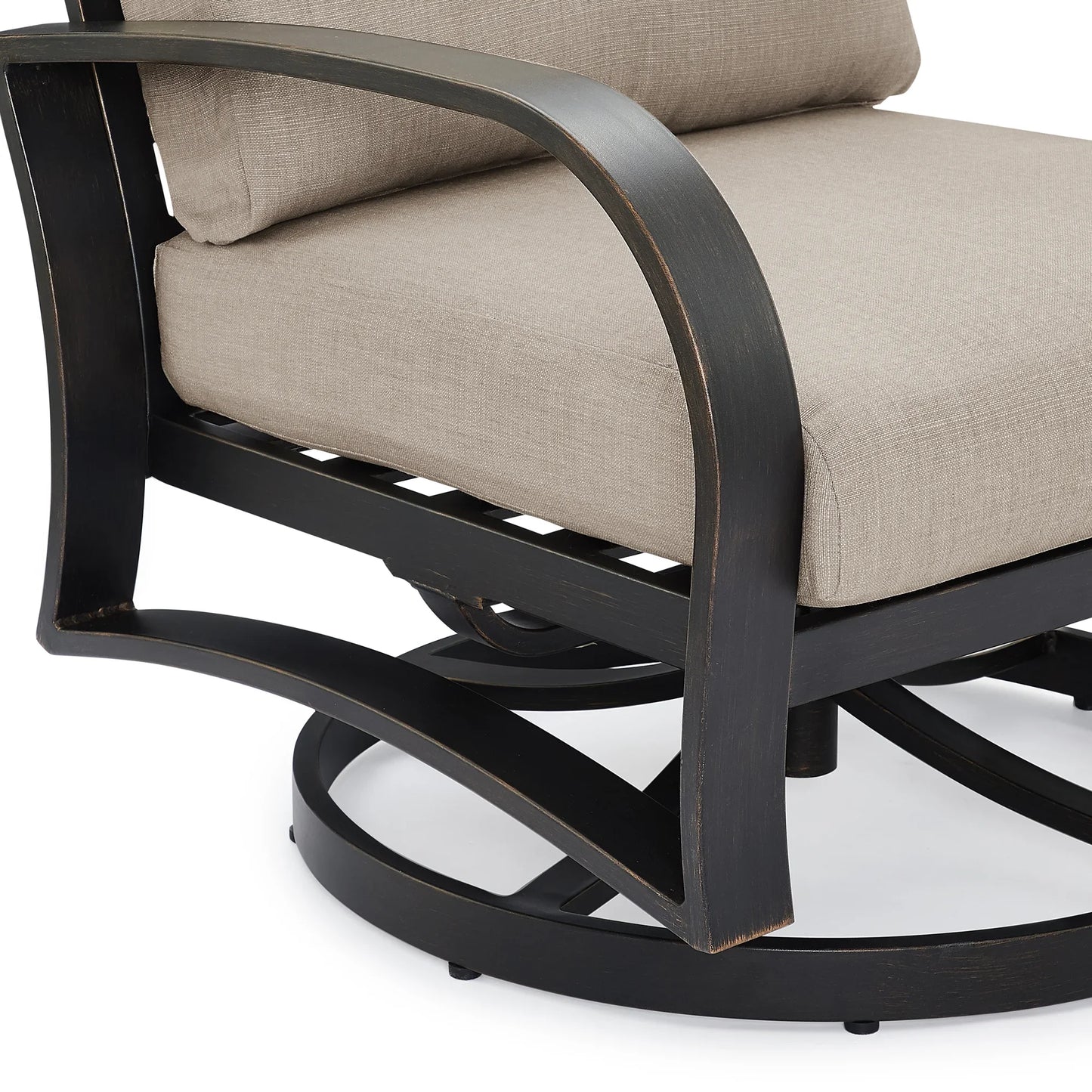 Chamber 4-Person Patio Swivel Chair Sets With Round Coffee Table