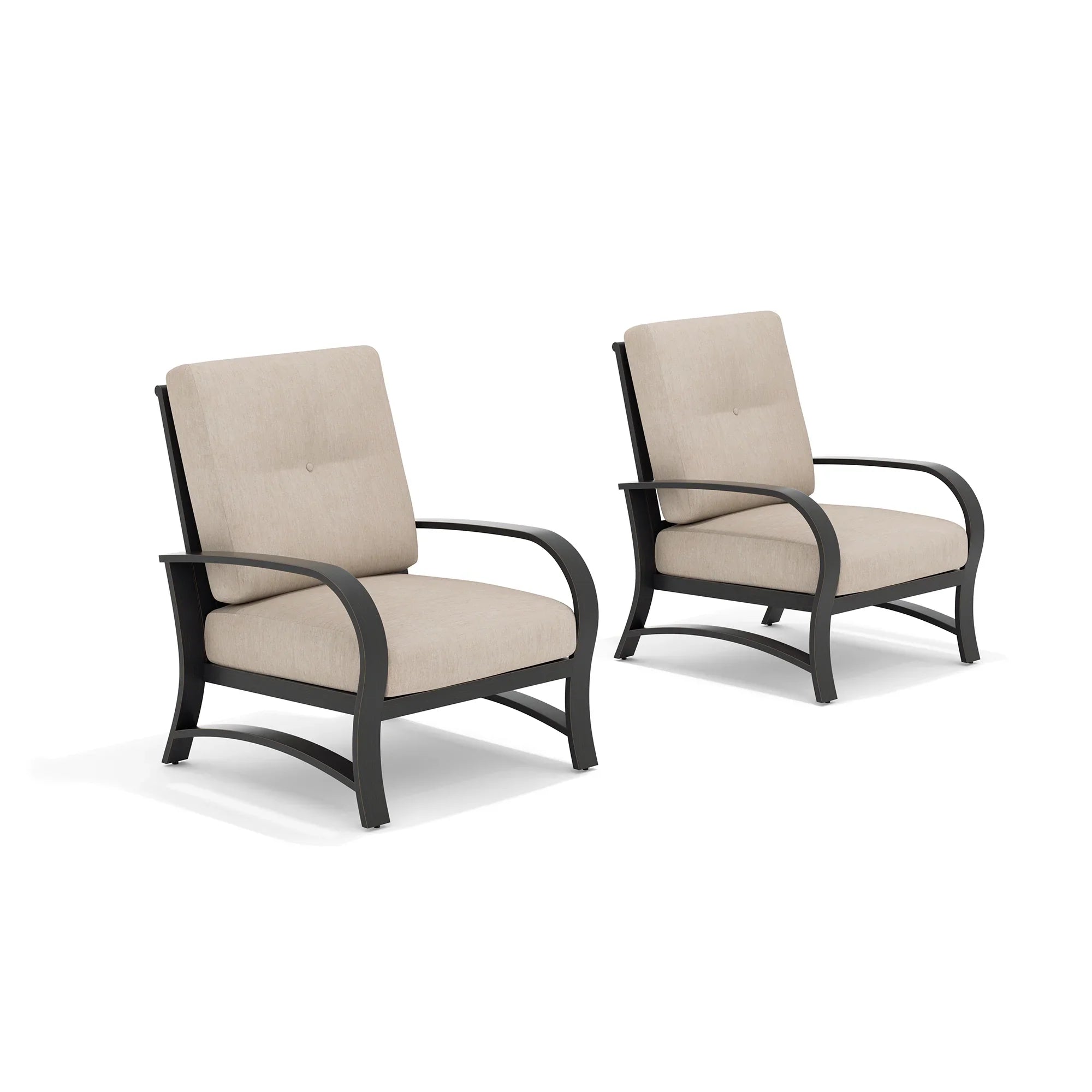 Chamber Patio Aluminum Club Chair with Sunbrella® Cushions