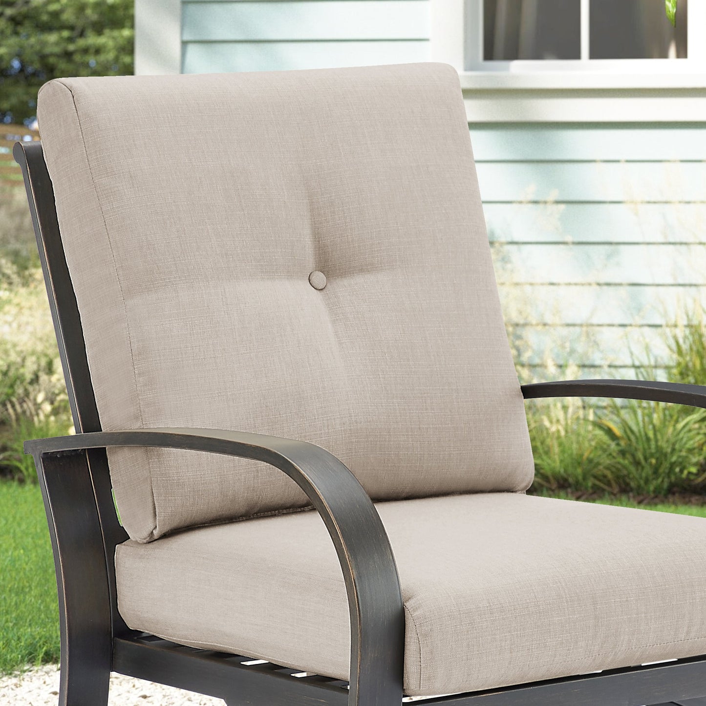 Chamber Aluminum 5 Seat Patio Conversation Sets With Sunbrella® Cushions