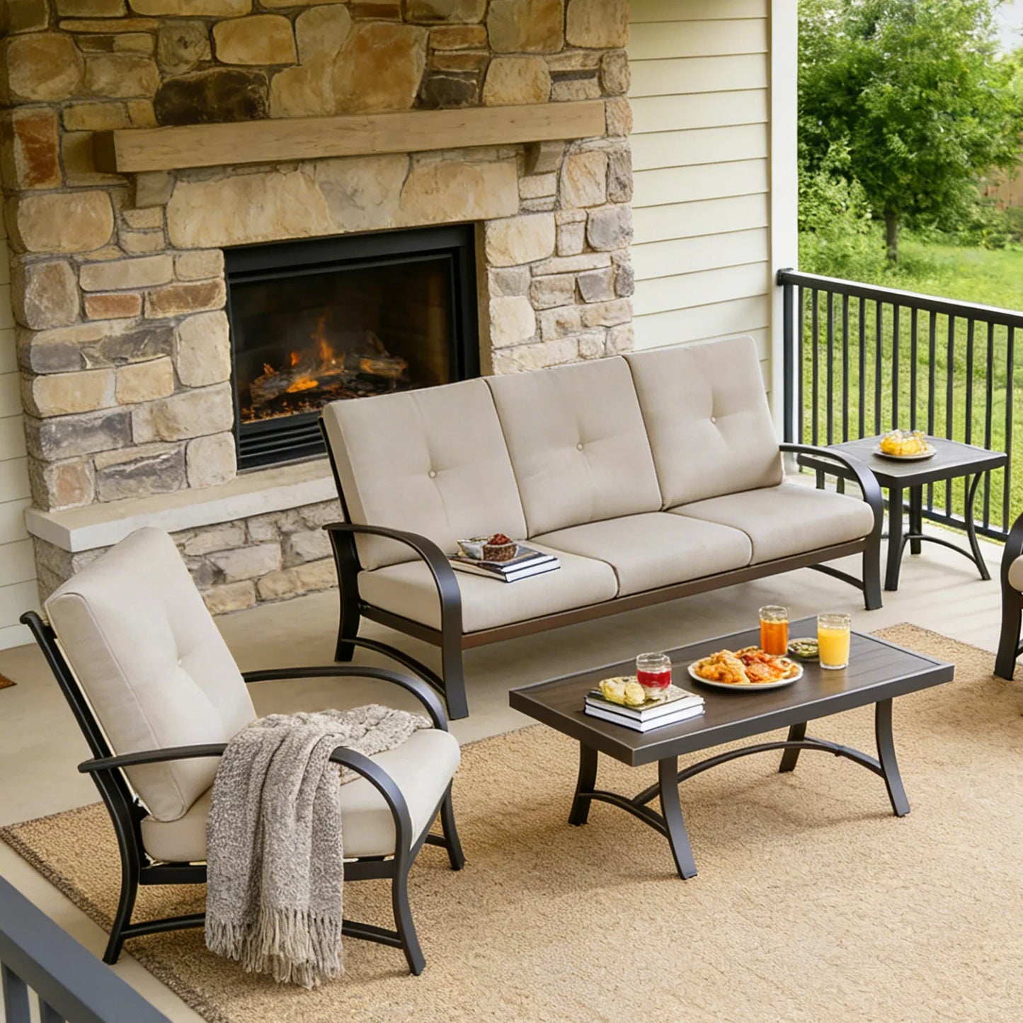 Chamber Patio Aluminum Club Chair with Sunbrella® Cushions