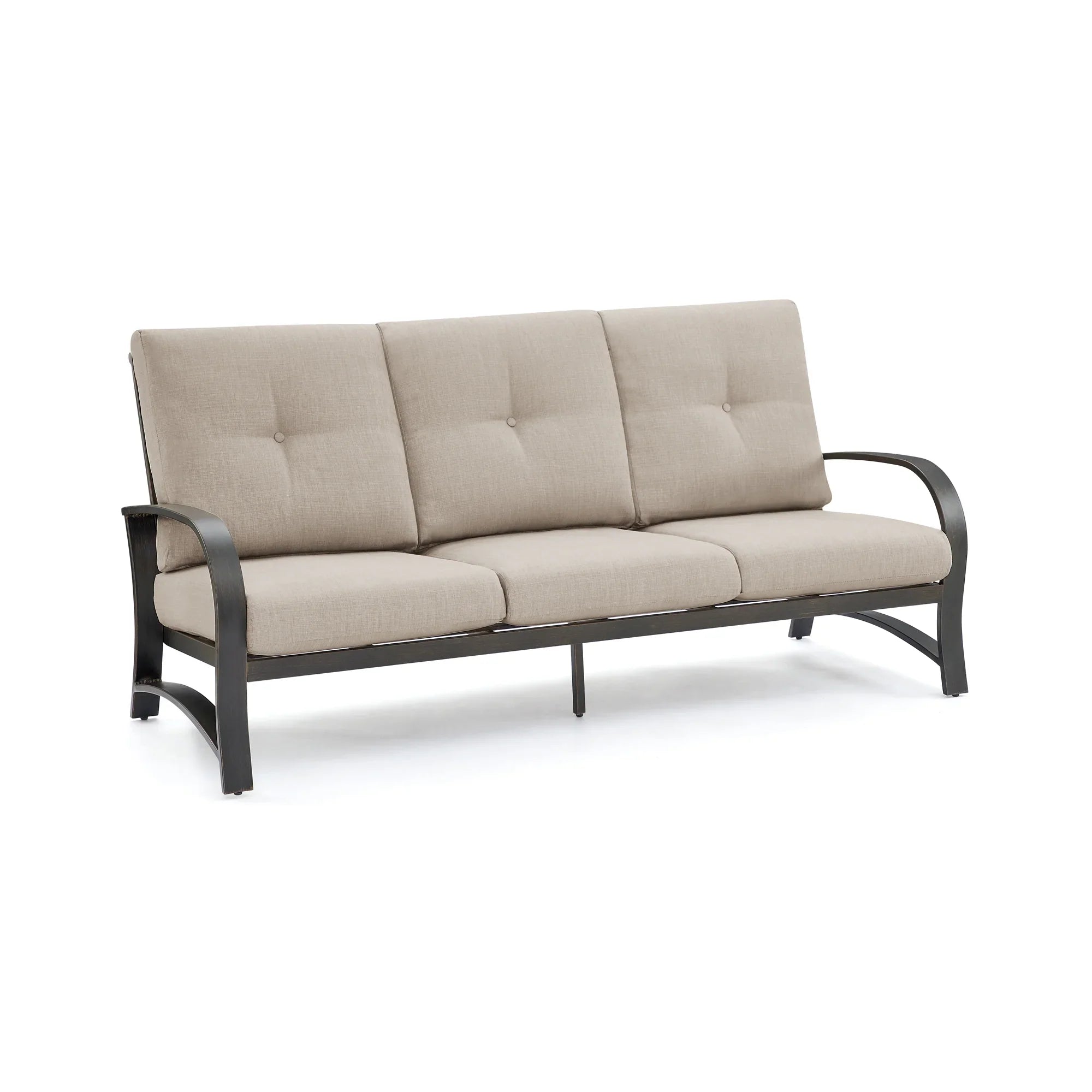 Chamber Aluminum 3-Seater Patio Sofa with Sunbrella® Cushions
