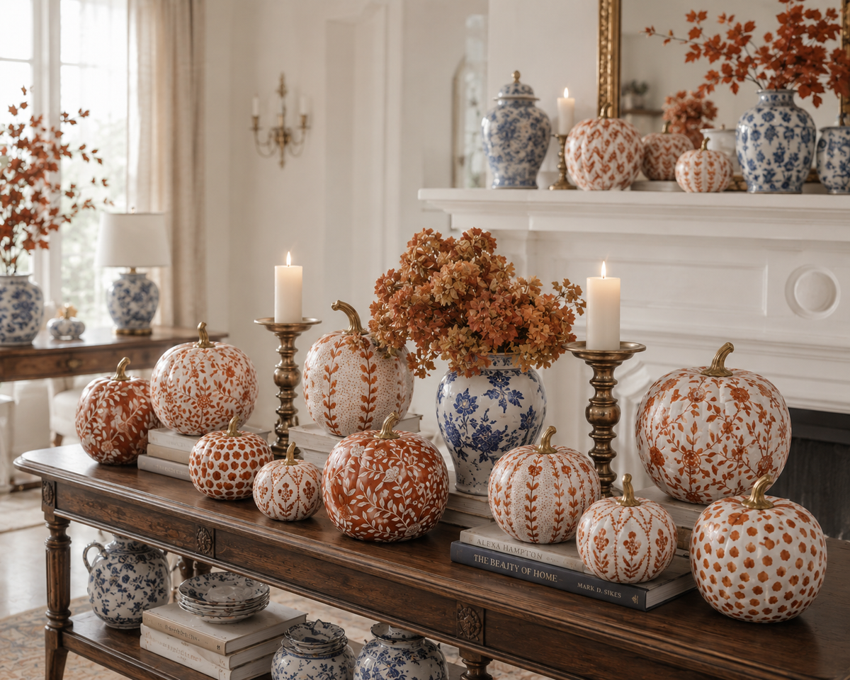 Red Garden Trellis Pumpkin