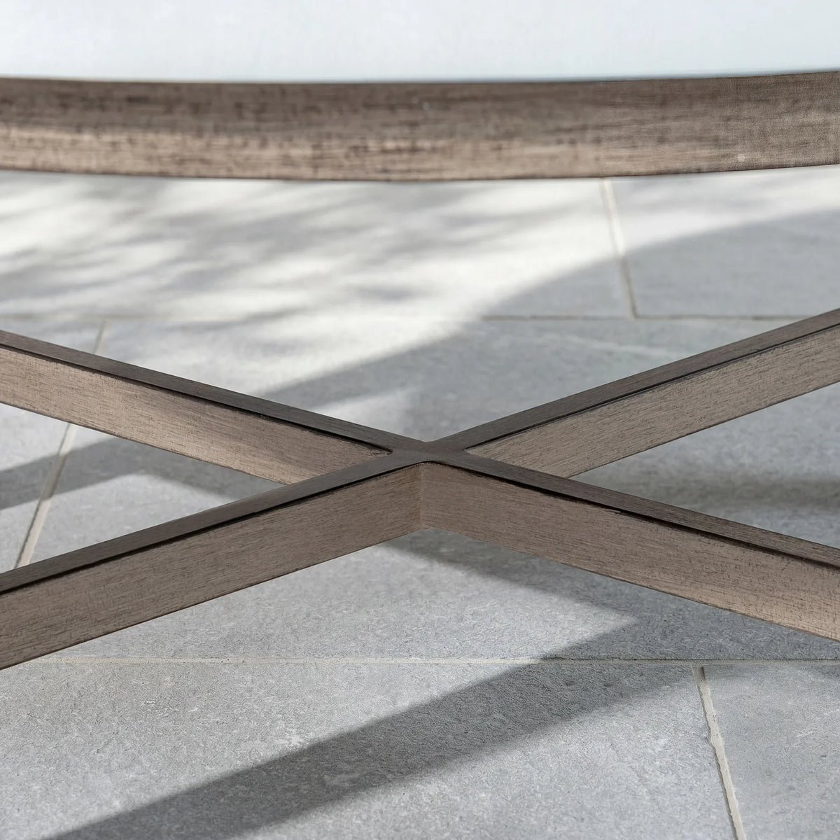 Harmonti 4-Piece Patio Conversation Set with Composite Concrete Round Coffee Tables
