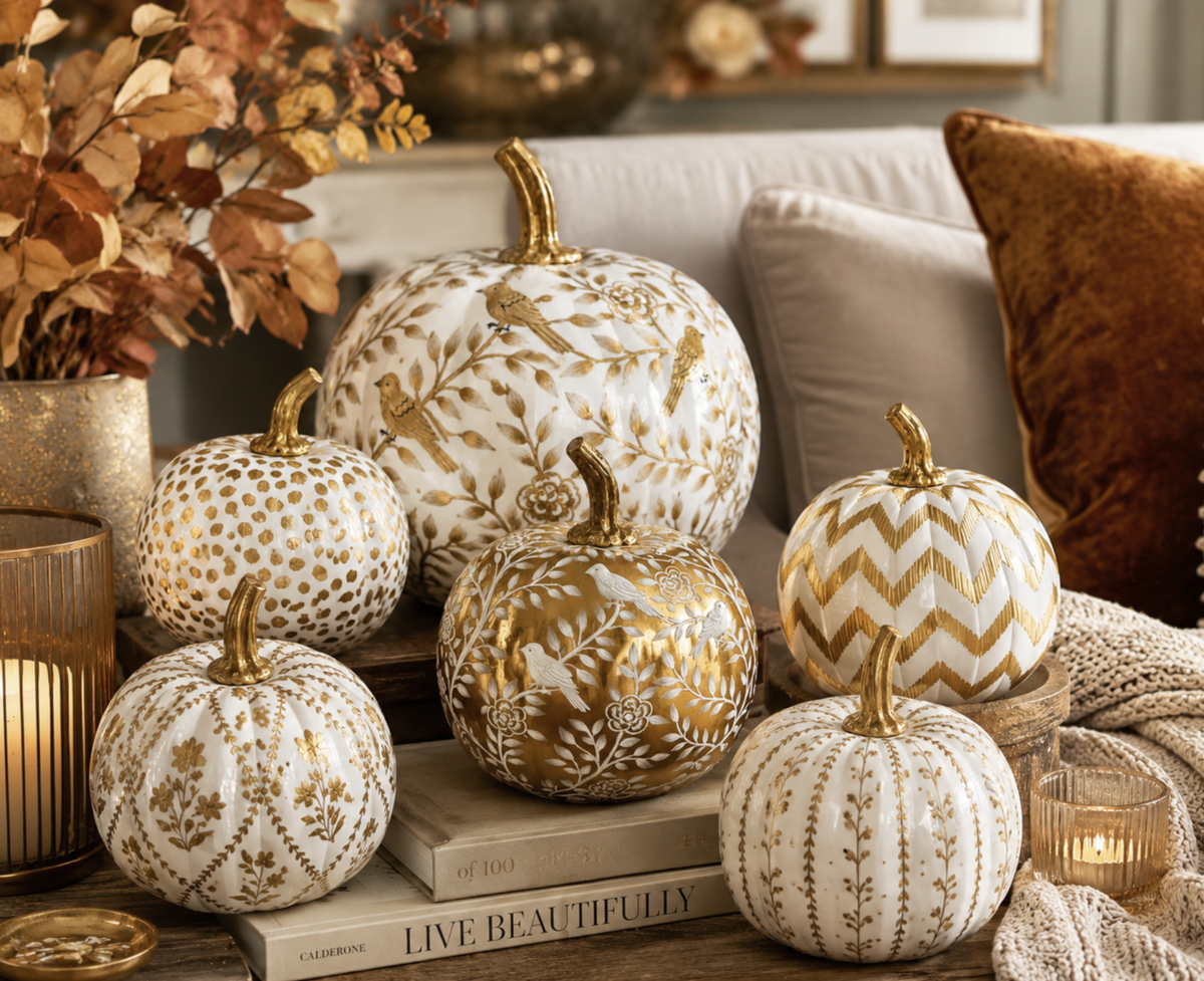 Gold Dotted Pumpkin