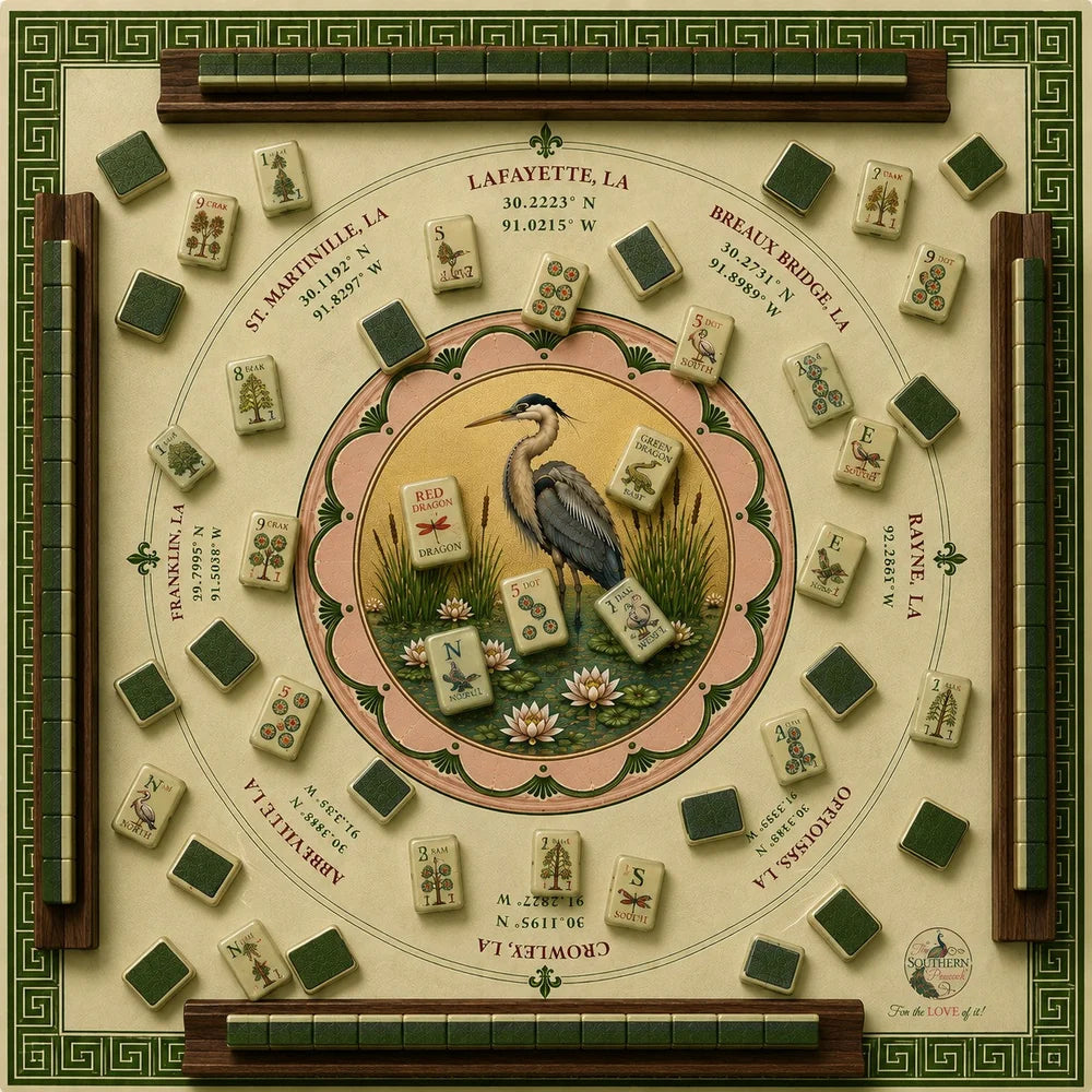 Acadiana Mahjong Mat | Louisiana Collection | Pre-Order