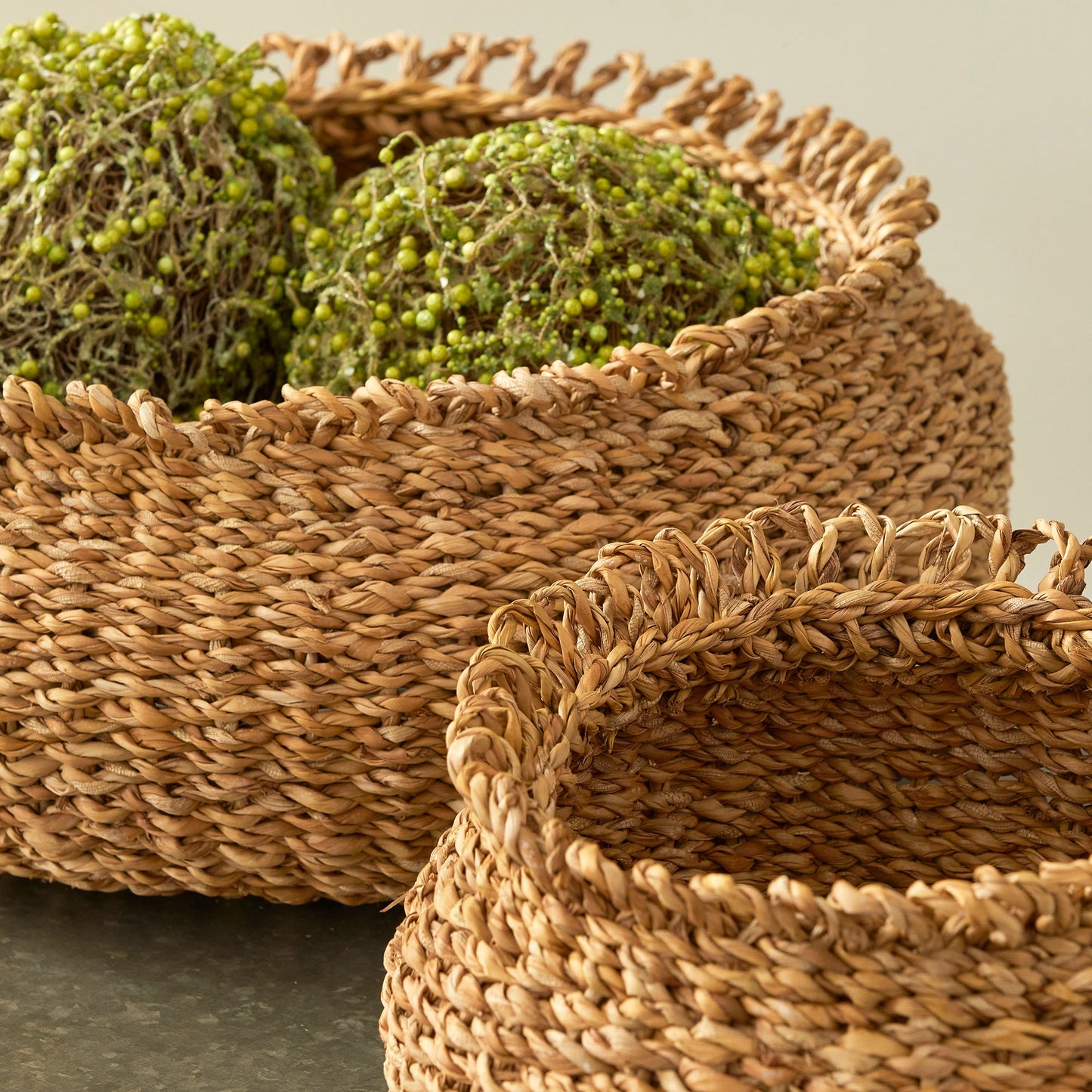 Seagrass Loop Baskets, Set of 3