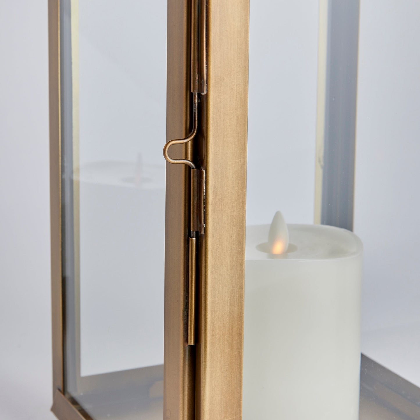 Geneva Lantern, Small Antique Brass