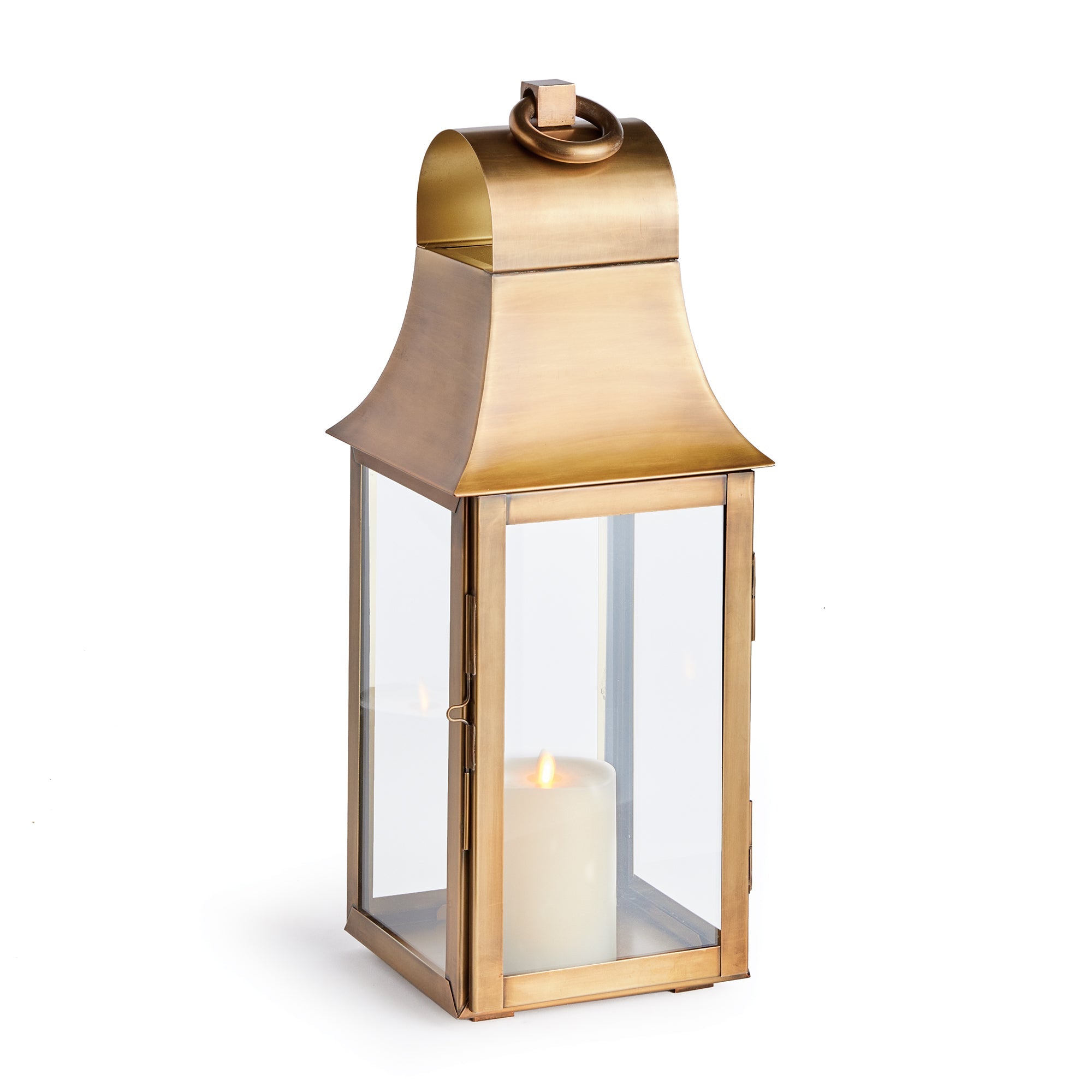 Geneva Lantern, Small Antique Brass