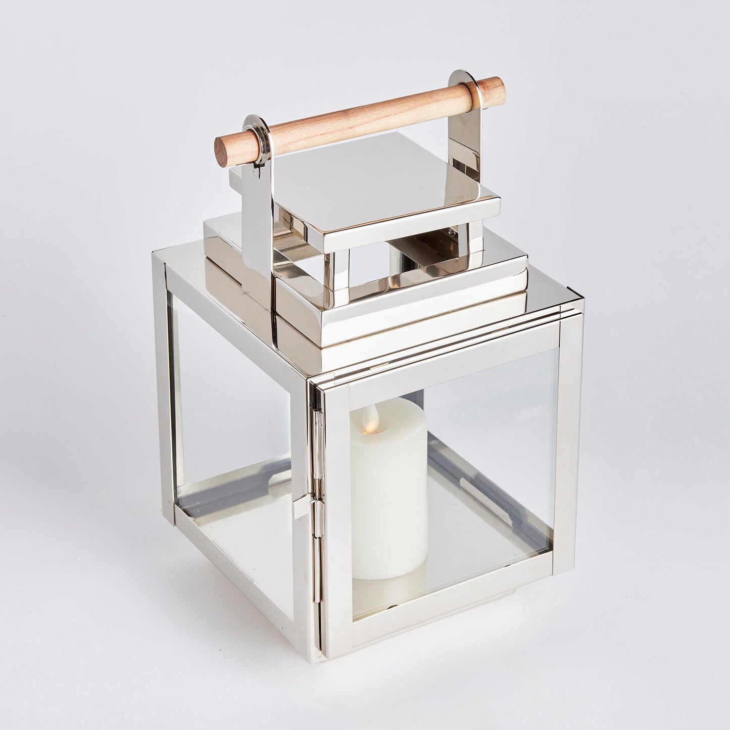 Adwin Outdoor Lantern, Small- Nickel