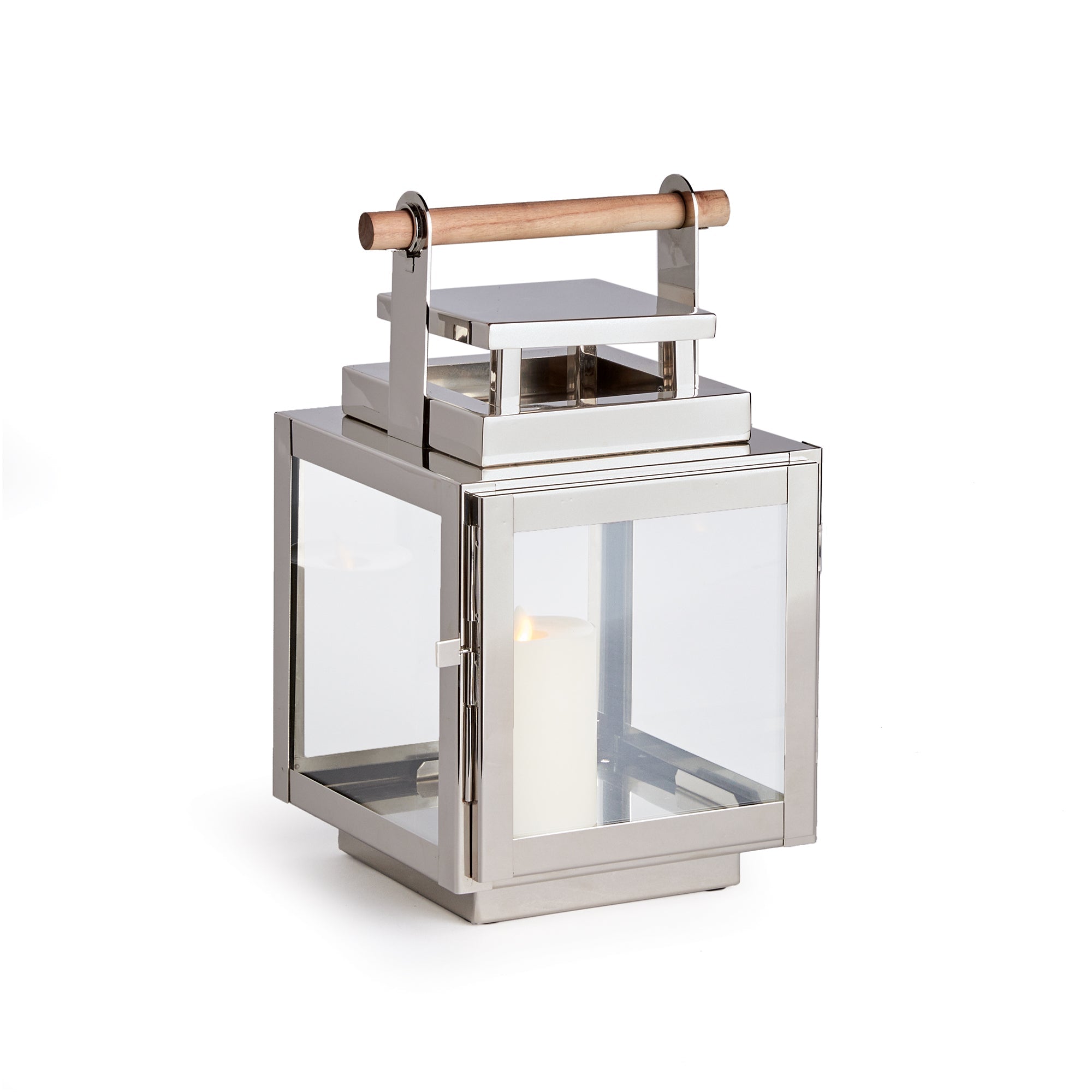 Adwin Outdoor Lantern, Small- Nickel