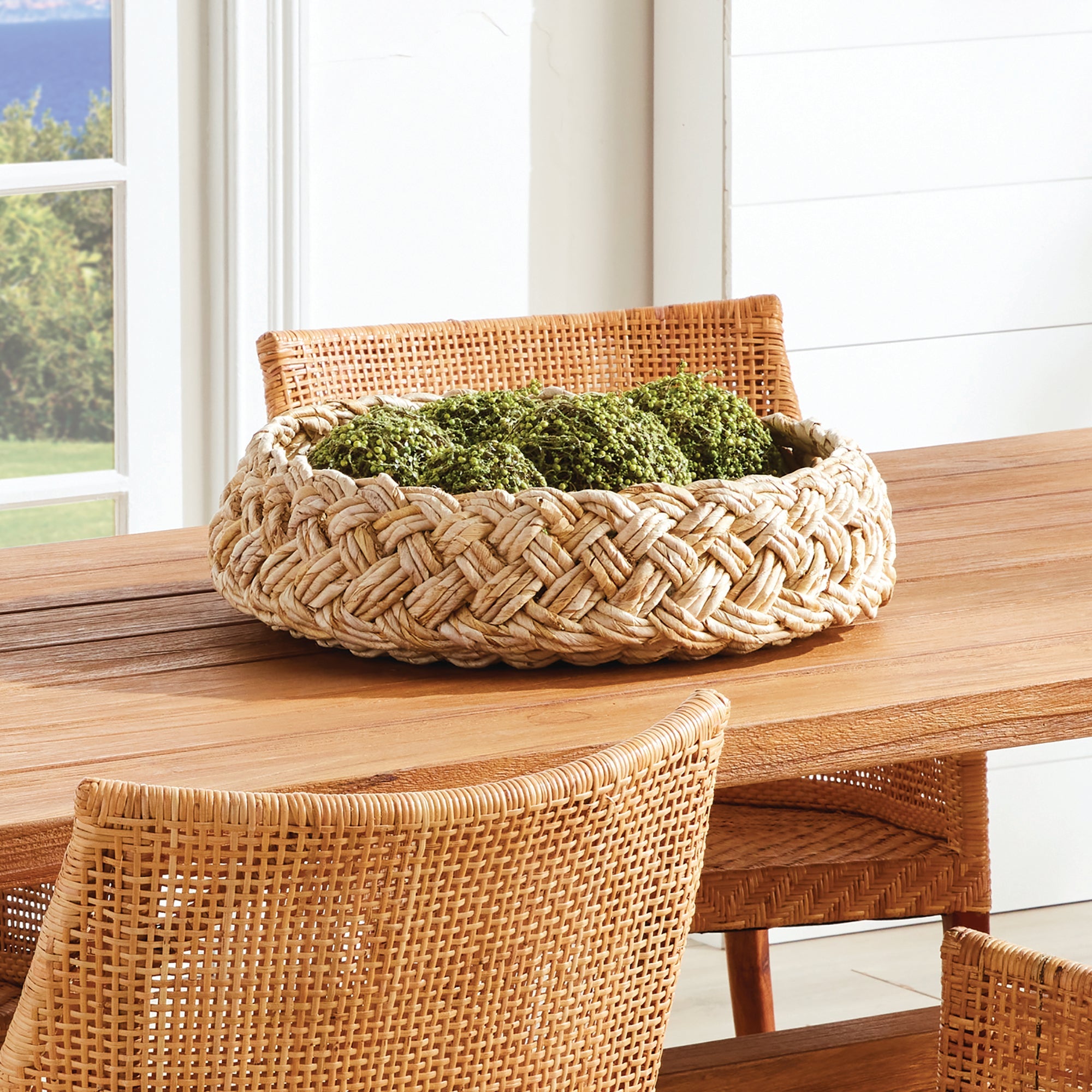 Abaca French Braided Baskets, Set of 2
