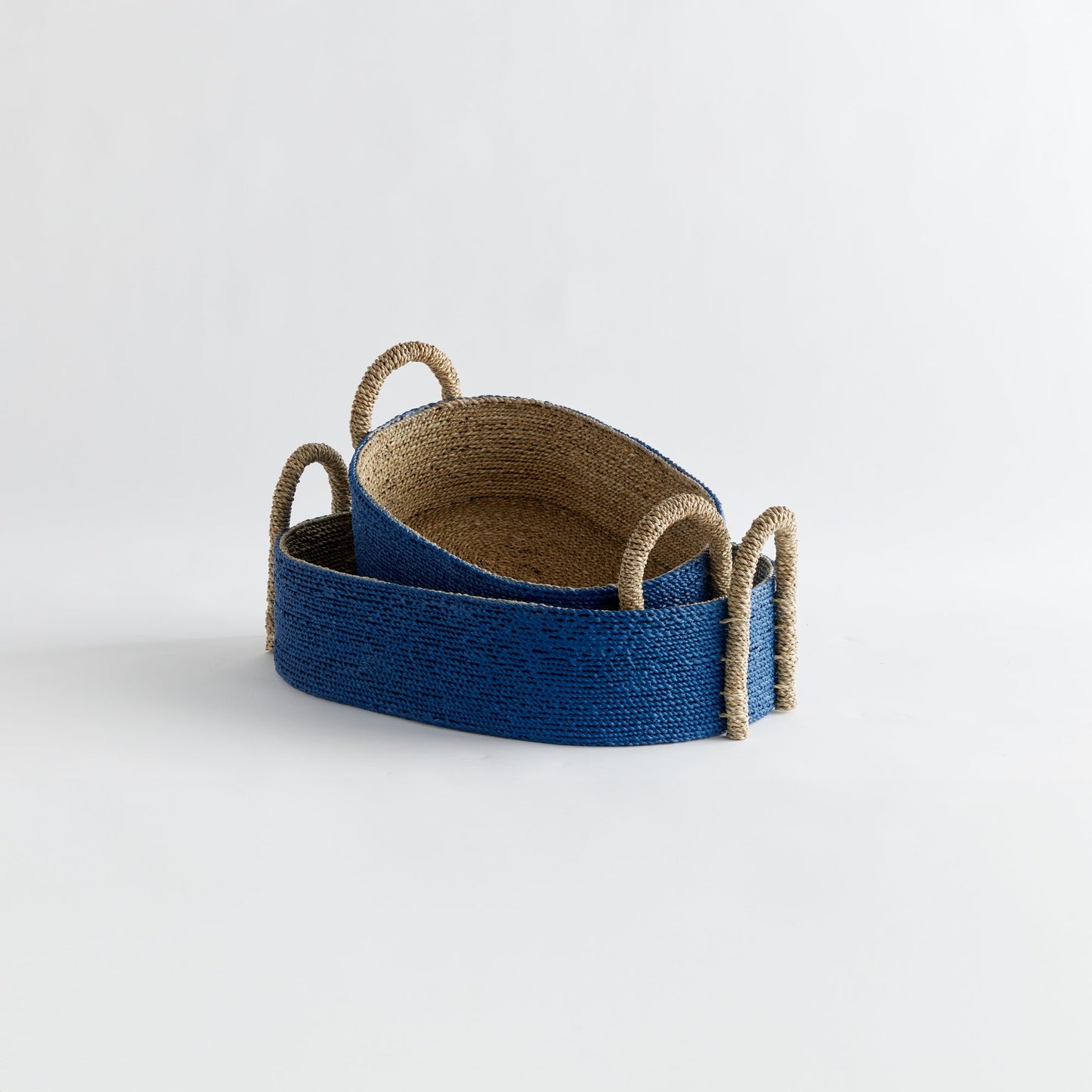 Tiana Seagrass Short Oval Baskets, Set of 2
