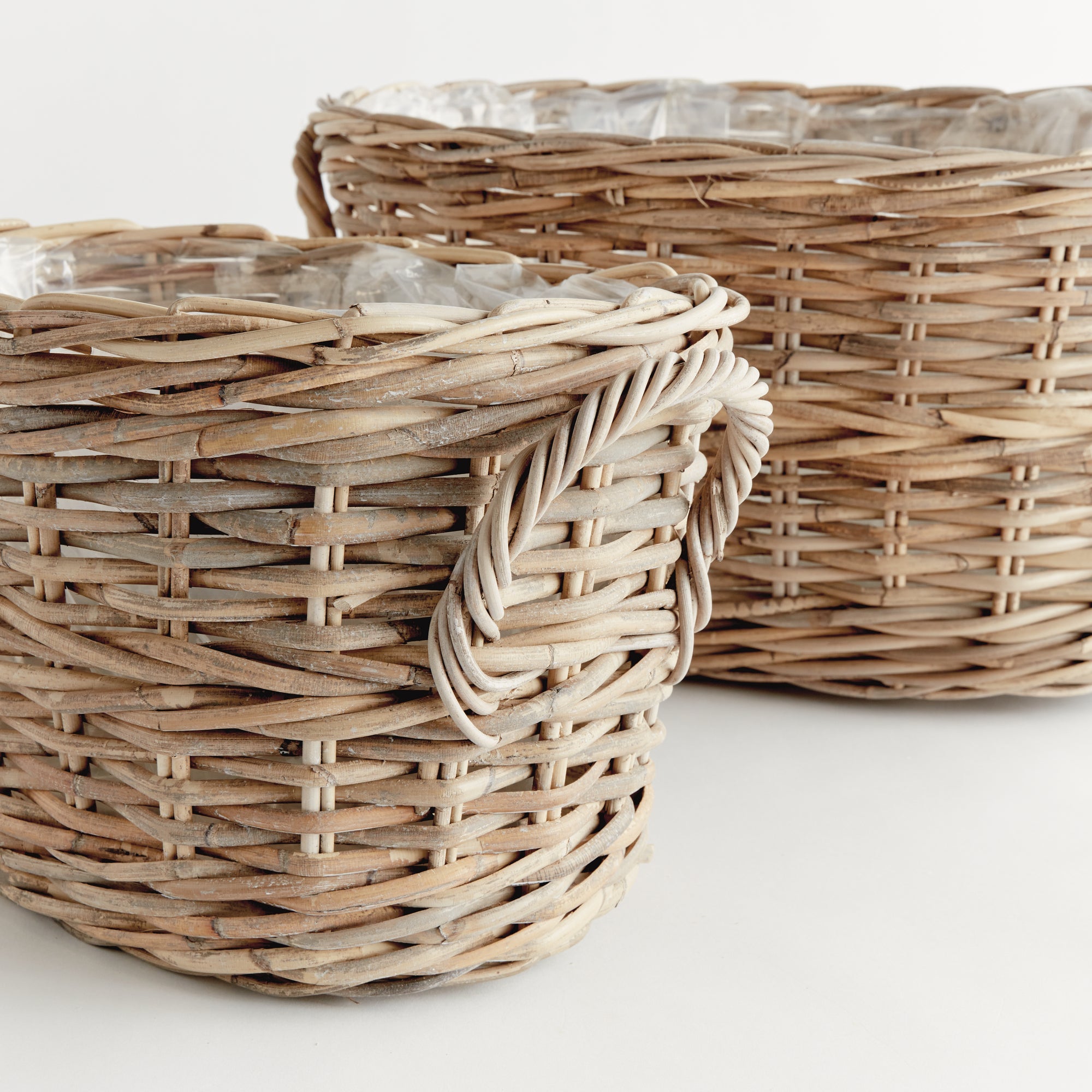 Normandy Oval Basket Planters, Set of 2