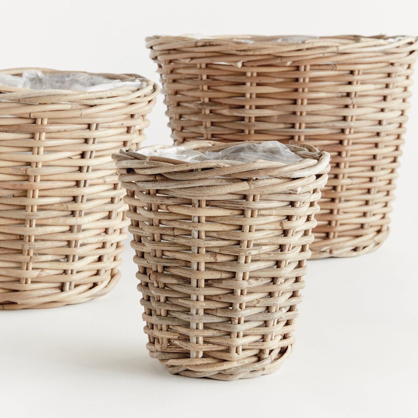 Normandy Tapered Basket Planters, Set of 3