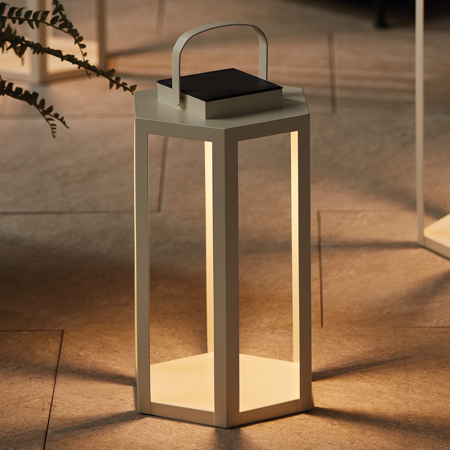 Joyce Solar Lantern 18"- Ivory