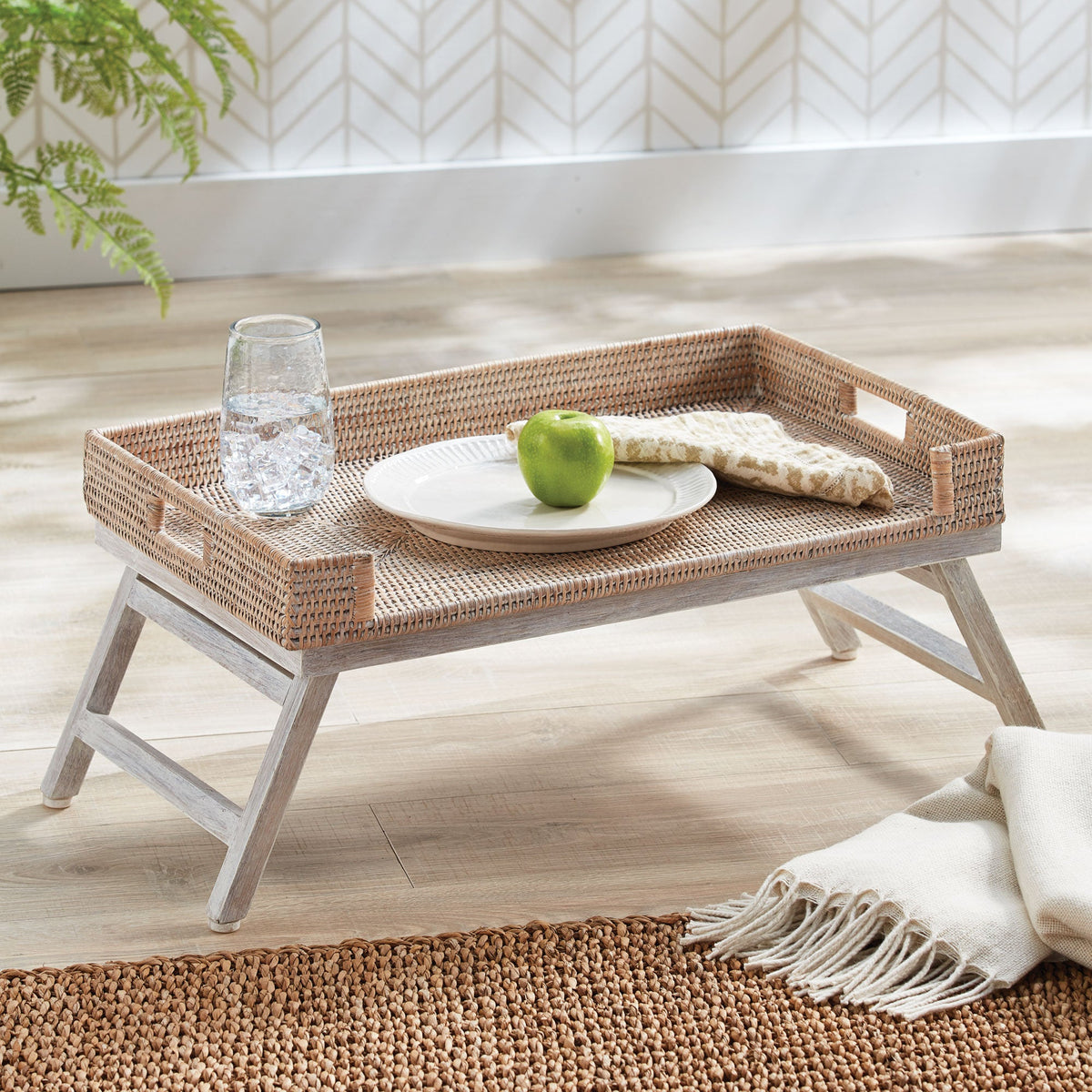 BURMA RATTAN LAP TRAY TABLE