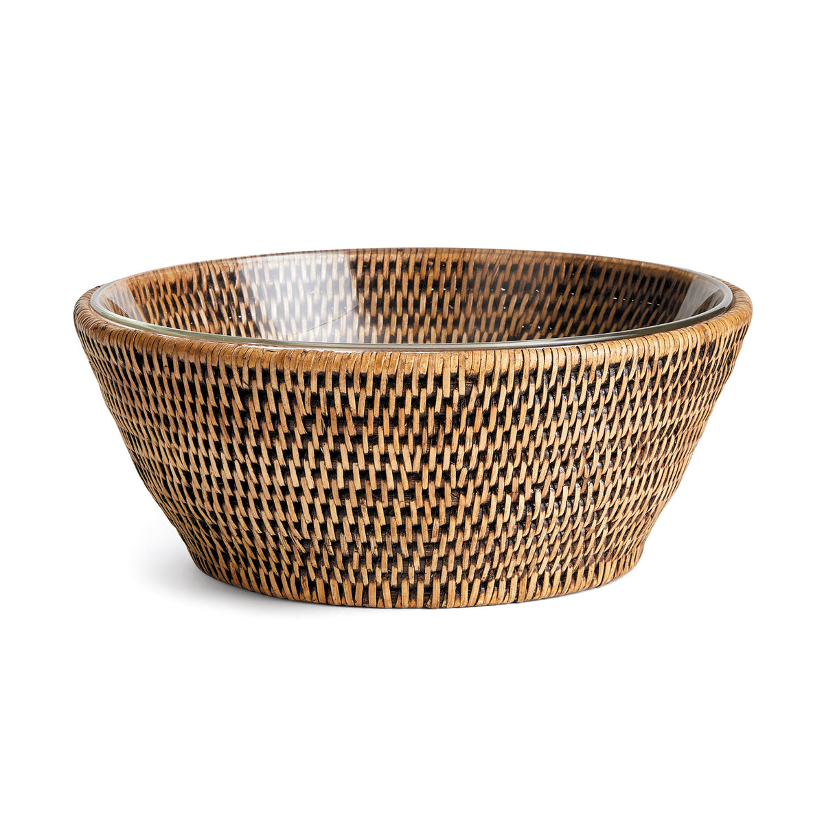 Burma Rattan Serving Bowl - Brown  10.75"