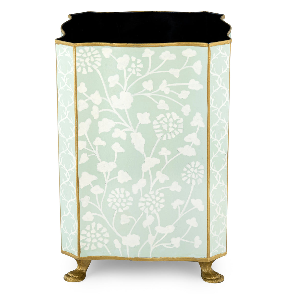 Pale Green Spring Floral Wastepaper Basket & Tissue (2 Options)