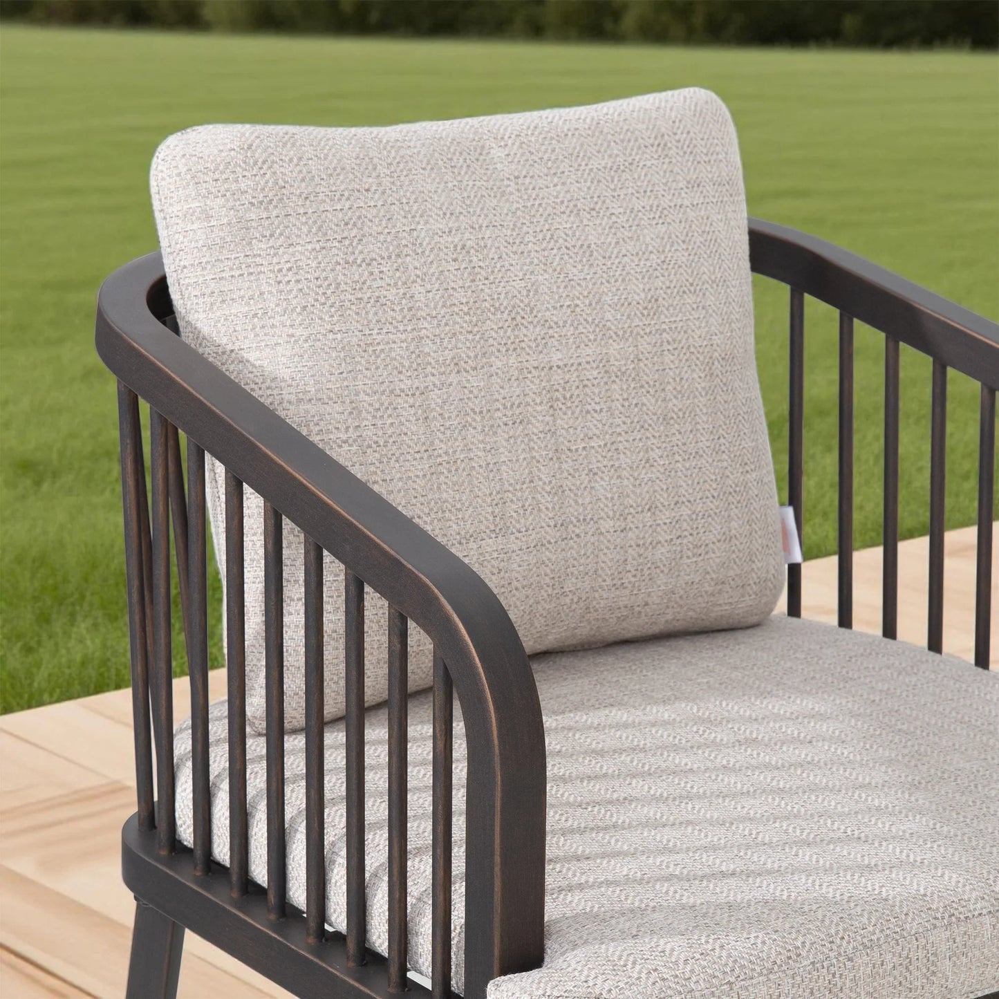 Asheville Patio Rectangular Dining Table and 6 Dining Chair