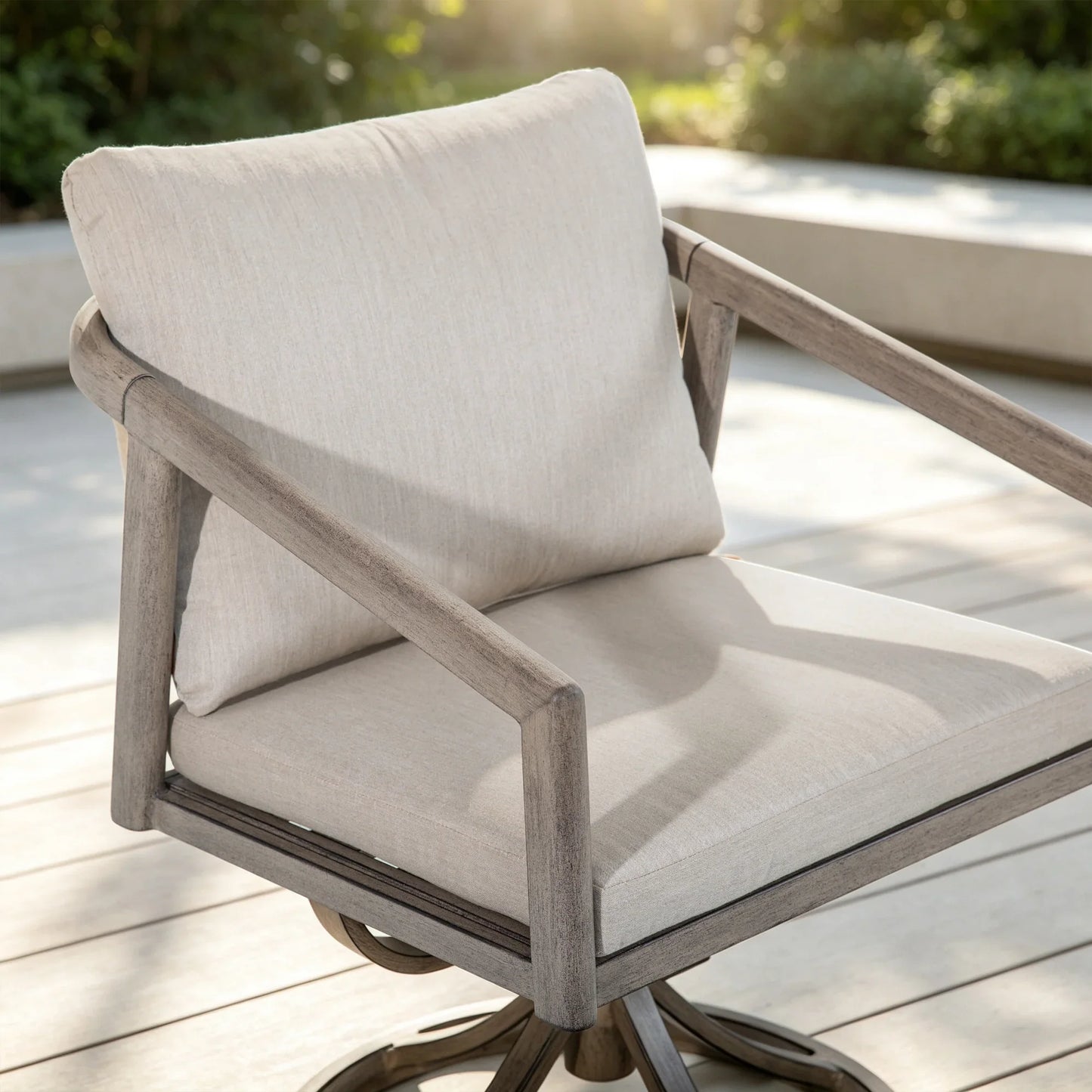 Amalfi 360° Swivel Rocking Aluminum Patio Dining Chair Set of 2