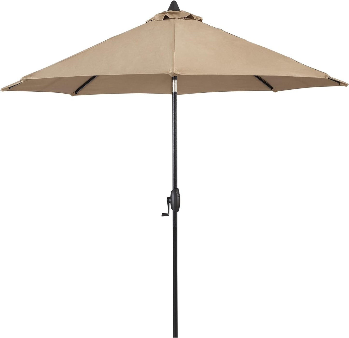 PATIO TREE 9Ft Tilting Umbrellas Patio Market Umbrella with Crank Handle and Sunbrella® Fabric (Heather Beige)