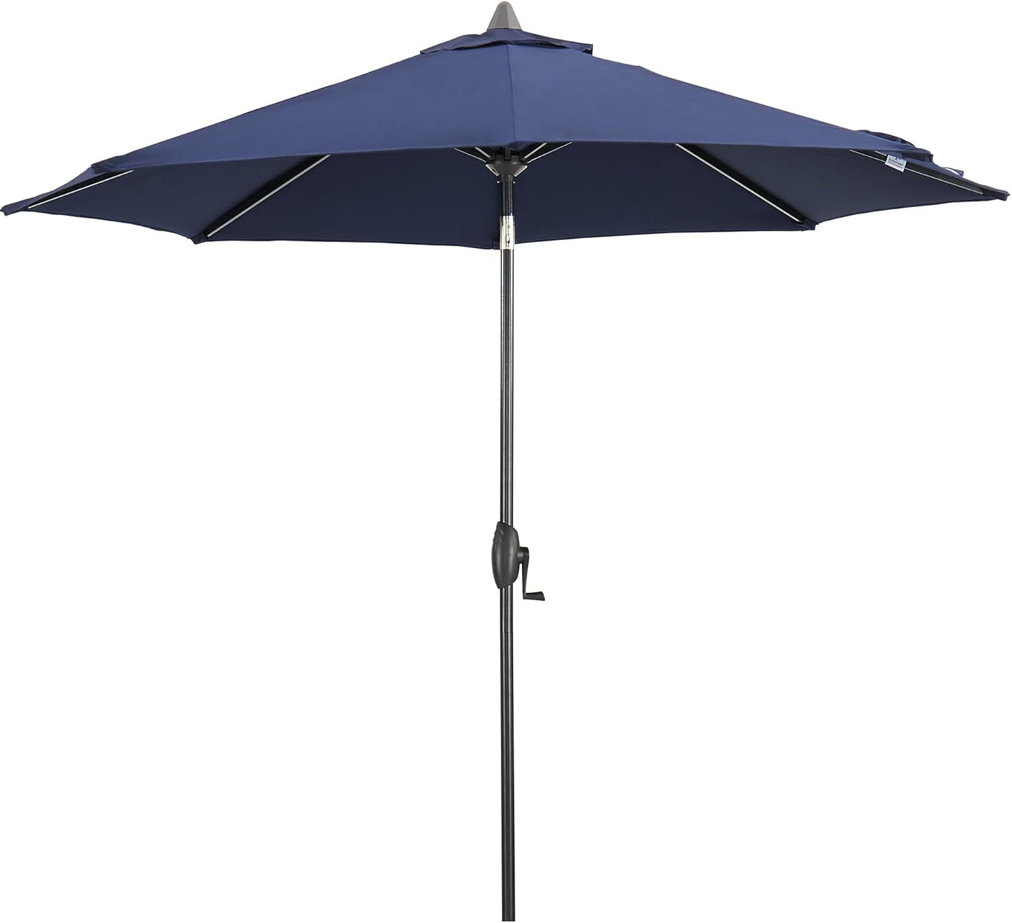 PATIO TREE 9Ft Manual-tilted Patio Round Market Umbrella with Crank Handle and Sunbrella® Fabric (Canvas Navy)