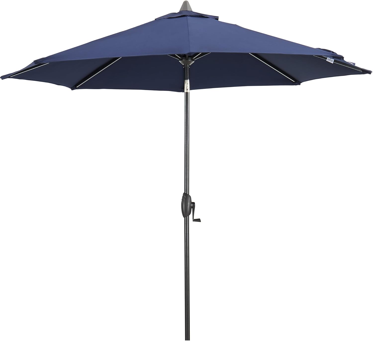PATIO TREE 9Ft Manual-tilted Patio Round Market Umbrella with Crank Handle and Sunbrella® Fabric (Canvas Navy)