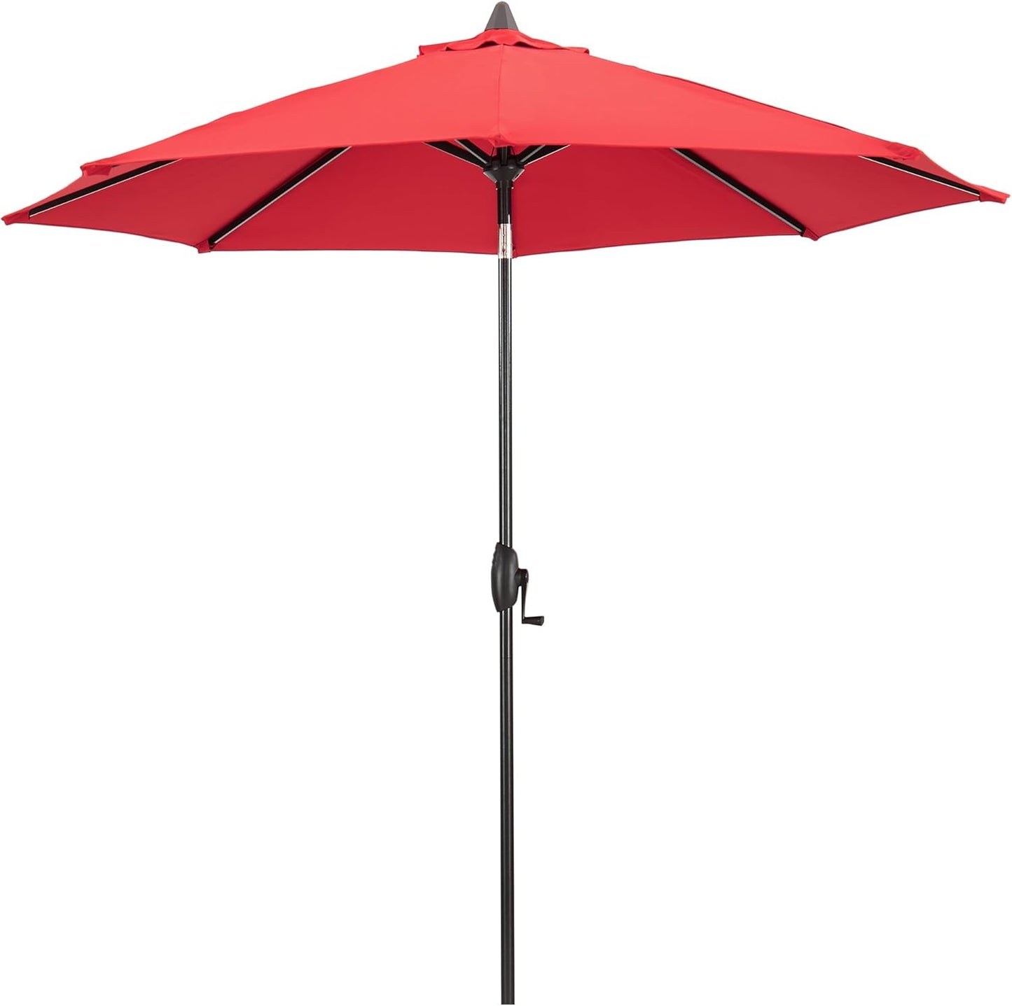 PATIO TREE 9ft Manual-tilted Outdoor Patio Umbrella with Crank Handle and Sunbrella® Fabric (Jockey Red)
