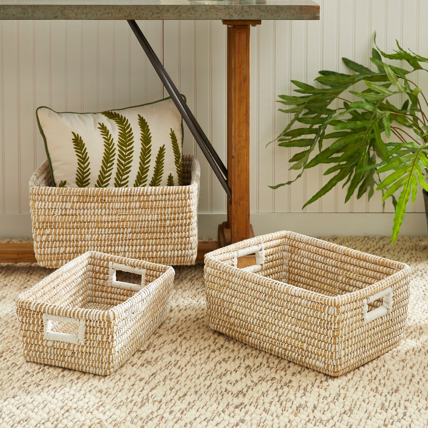 Rivergrass Rectangular Storage Baskets, Set of 3