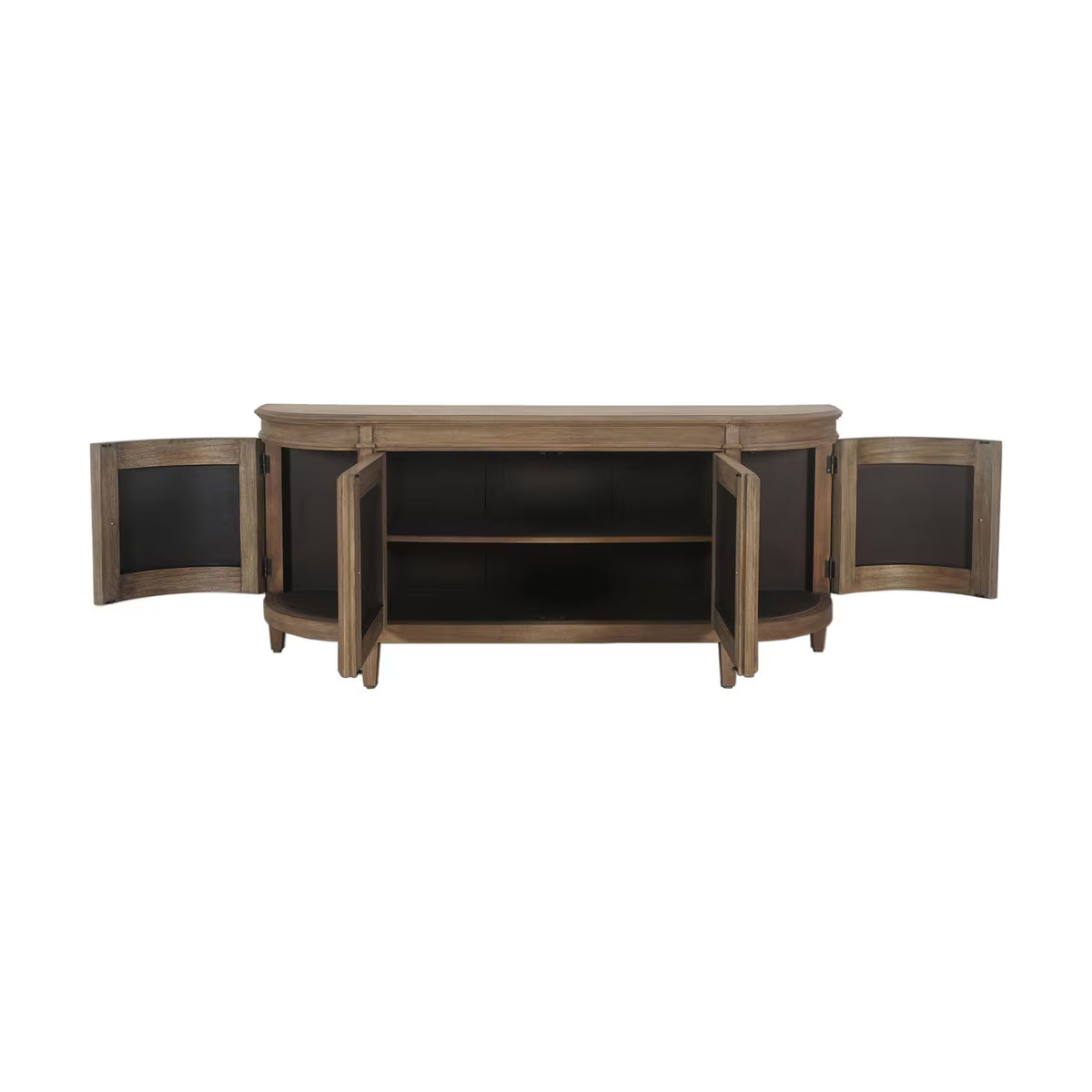 Claude Bow Front Sideboard, Large, 83"W, Brown