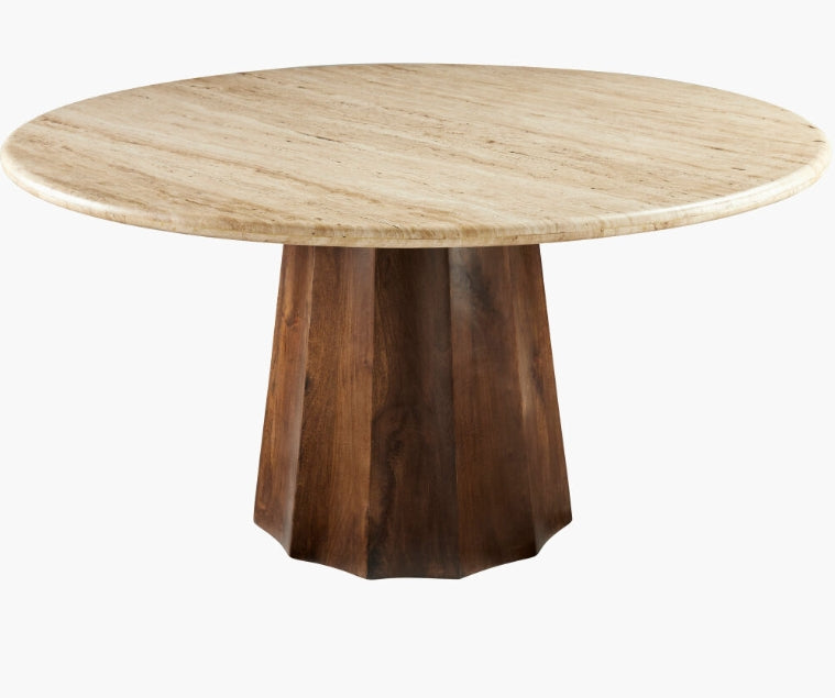 Linus Dining Table - Dark Mango Base