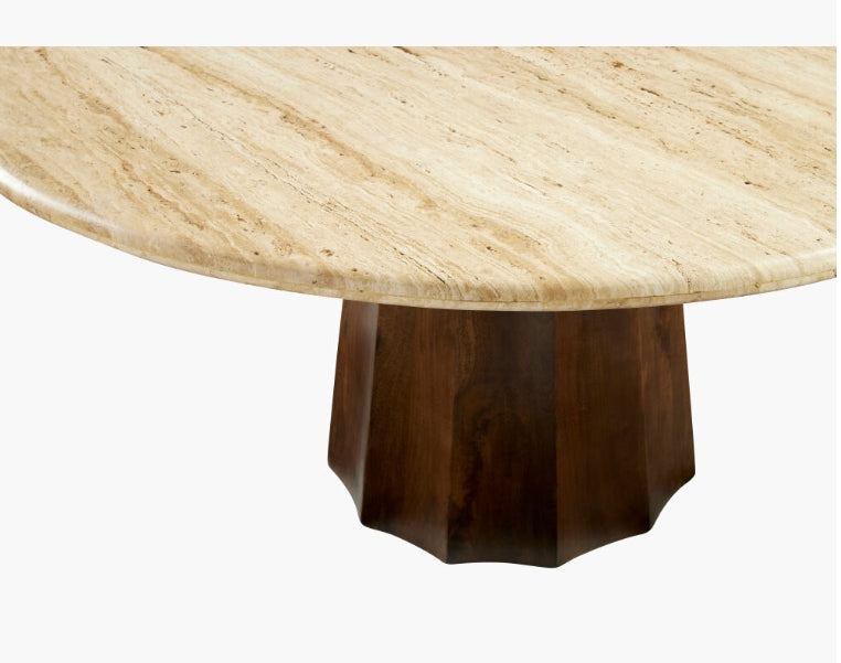 Linus Dining Table - Dark Mango Base