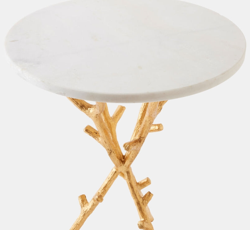 Coral Tripod Side Table-Gold