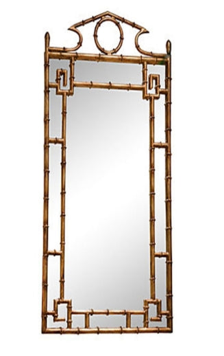 Antique Gold Bamboo Mirror
