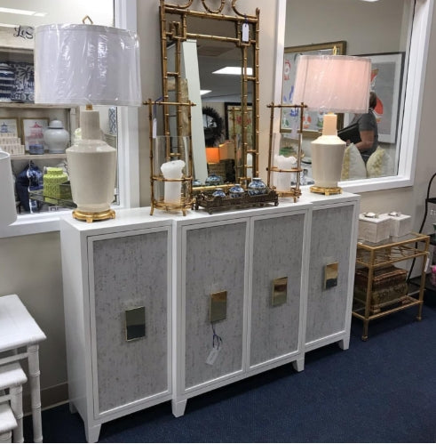 Antique Gold Bamboo Mirror