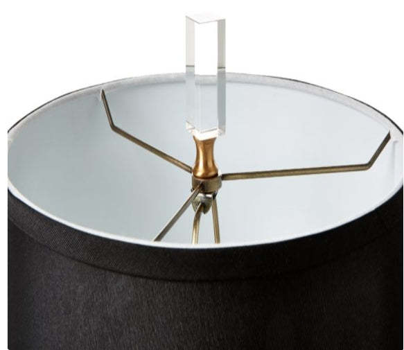 Antique Brass Lucite Table Lamp