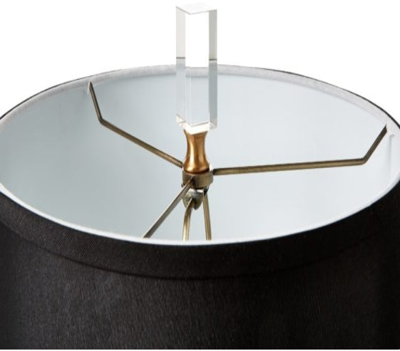 Antique Brass Lucite Table Lamp