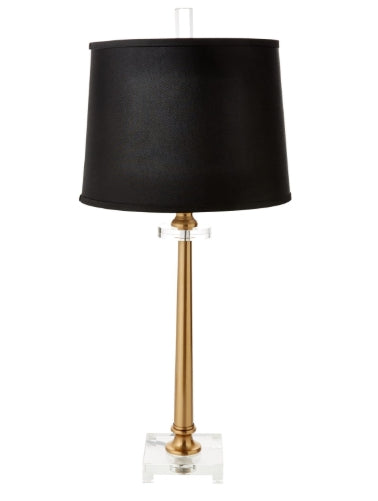 Antique Brass Lucite Table Lamp