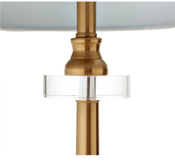 Antique Brass Lucite Table Lamp