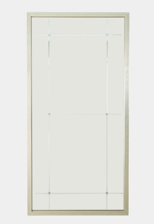 Beaumont Floor Mirror-Silver Leaf