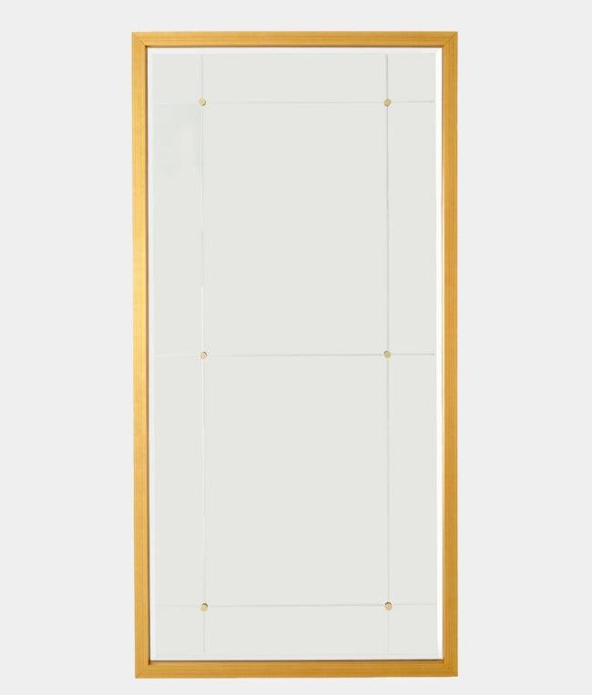 Beaumont Floor Mirror-Gold Leaf
