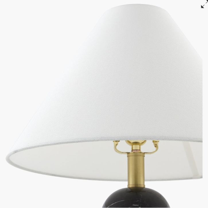 Agate Accent Table Lamp- Natural Black