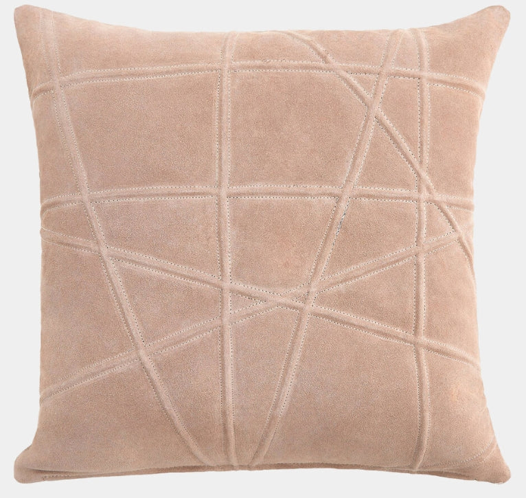 Crossroads Suede Pillow-Taupe