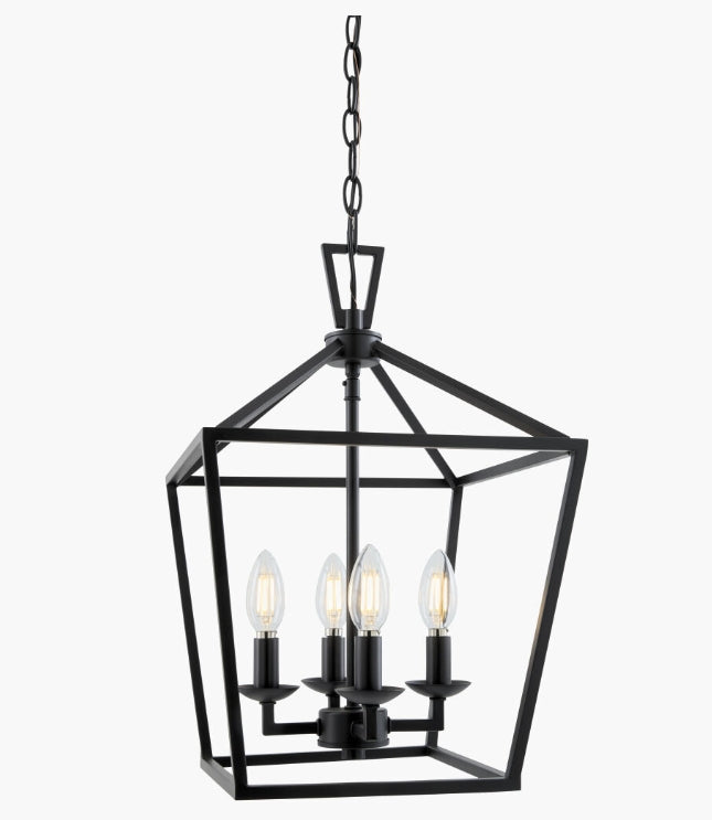 Vespera Chandelier - 4 light- Black